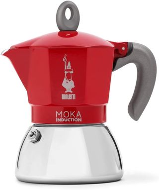 Caffettiera rossa a induzione Bialetti Moka 4 tazze