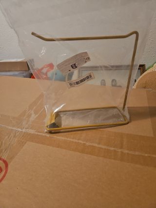 Soporte para uñas y joyas amarillo