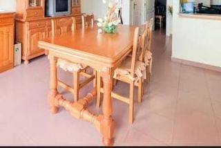 Mesa de comedor de madera para 12