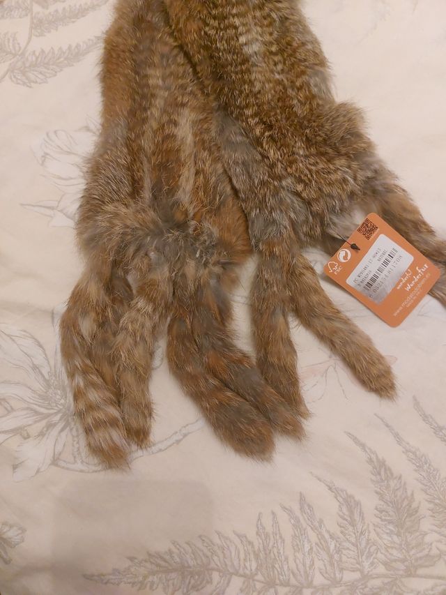 Bufanda de piel de conejo