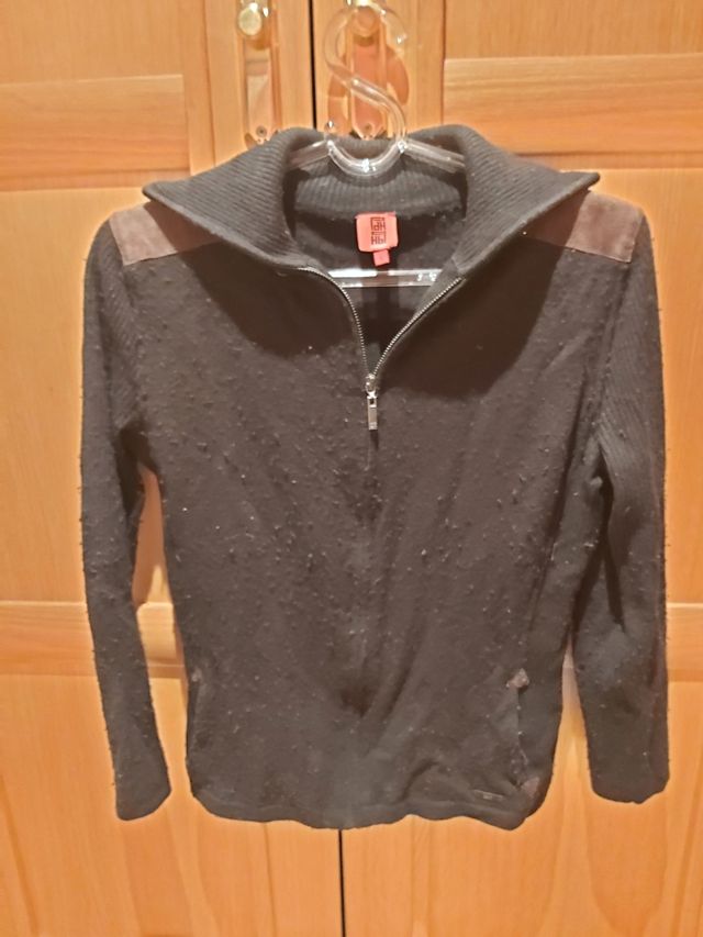 Chaqueta de punto negra talla L