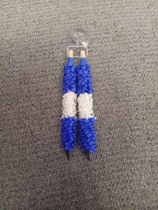 Banderillas decorativas azules y blancas