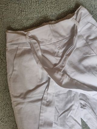 Pantaloncini donna bianchi vita alta taglia S