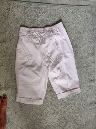 Pantaloncini donna bianchi vita alta taglia S