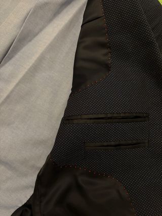 Americana H&M Slim Fit Azul Marino Microestampada