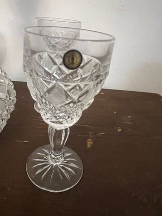 Juego Licorera y Copas Cristal Bohemia