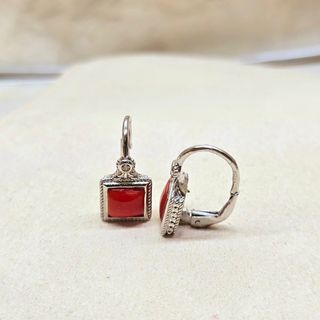 Orecchini Monachelle Corallo Rosso in Argento 925