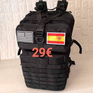 Mochila Táctica Militar Negra y Multicolor