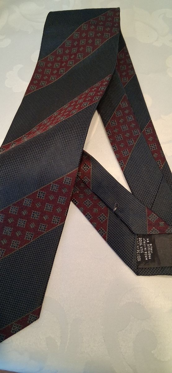 Cravatta Giorgio Armani vintage grigio/rossa