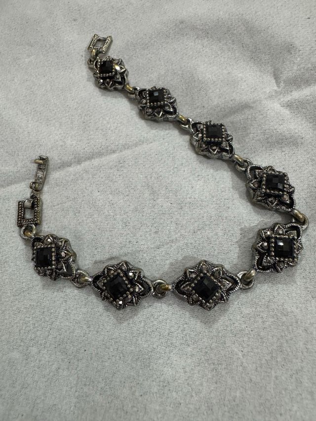 Bracciale Artigianato Indiano Pietre Nere