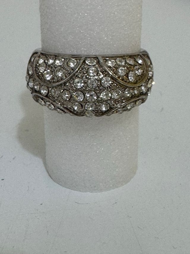 Anello alta bigiotteria strass inossidabile