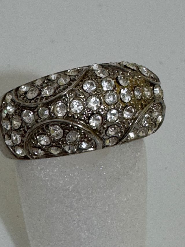 Anello alta bigiotteria strass inossidabile