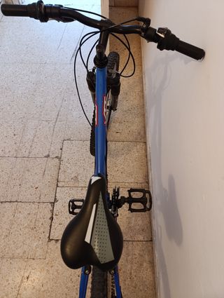 Bicicleta de montaña azul