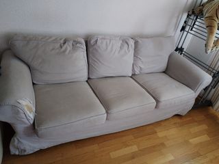 Sofá beige de tela