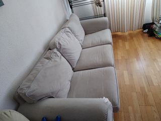 Sofá beige de tela