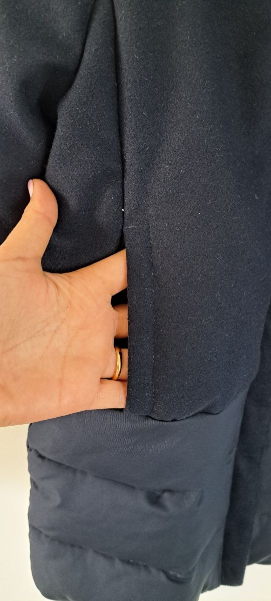 Cappottino Armani bimba blu pelliccia