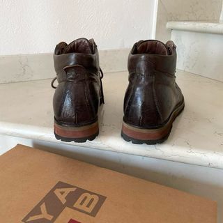 YAB stivaletti uomo Verdone marrone allacciati