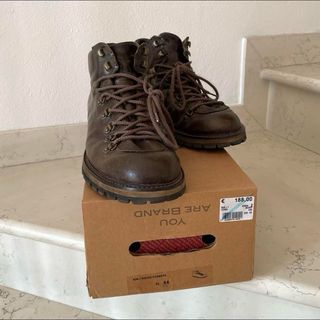 YAB stivaletti uomo Verdone marrone allacciati