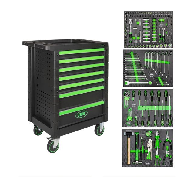 Carro mecánico JBM con herramientas
