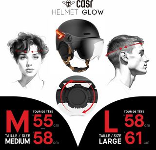 CASR Glow - Casco LED para Bicicleta y Patinete 