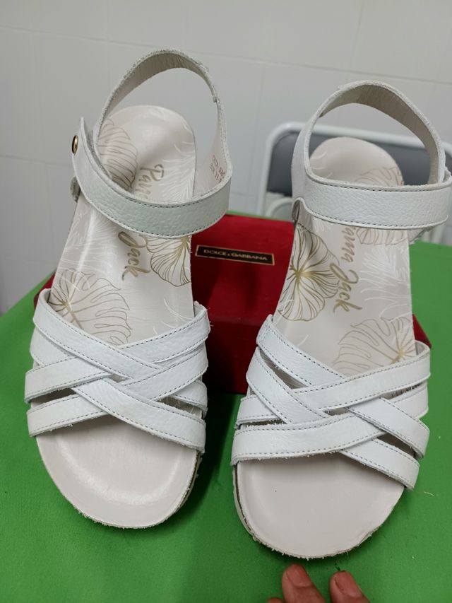 Sandalias Panama Jack Blancas Talla 38