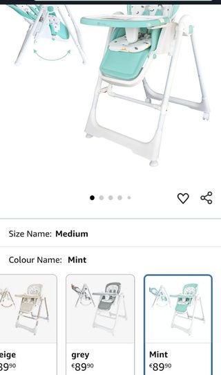 Silla alta evolutiva para bebé