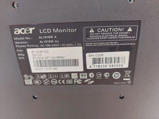Pantalla Acer AL1916W Plata