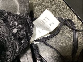 Camicia da notte  nera con perizoma 


