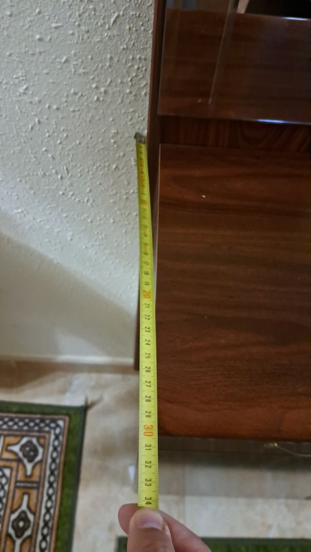 Mueble de entrada madera y cristal