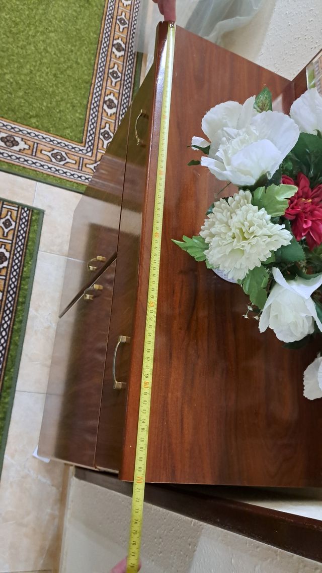 Mueble de entrada madera y cristal