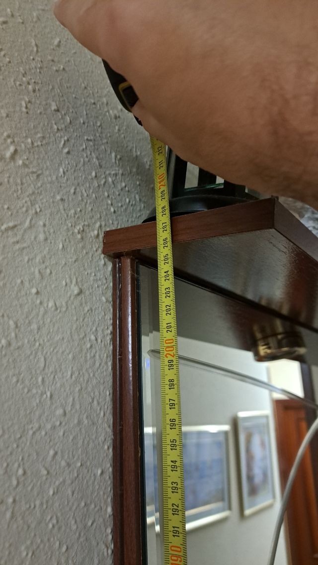 Mueble de entrada madera y cristal