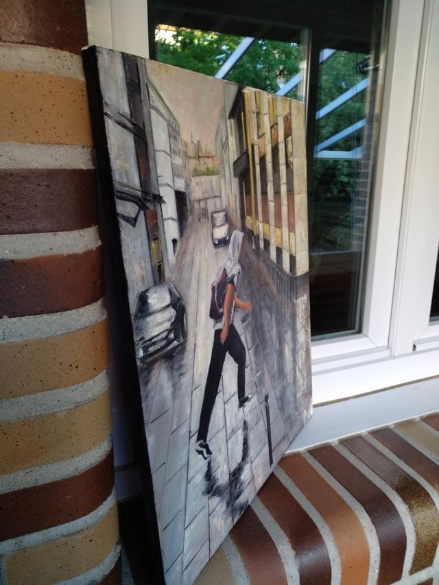 Cuadro grande abstracto. Oleo