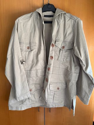 Chaqueta verde caqui oversize