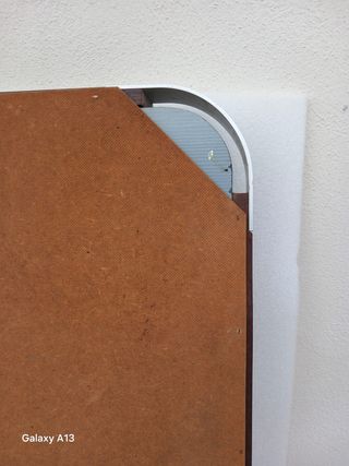 Specchio vintage quadrato marrone