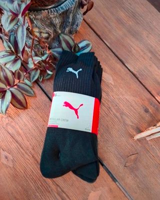 Pack 6 Calcetines Puma Regular Crew Negros