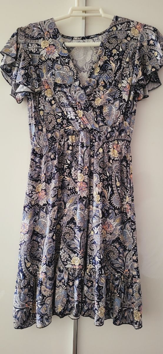 Vestido estampado paisley mujer