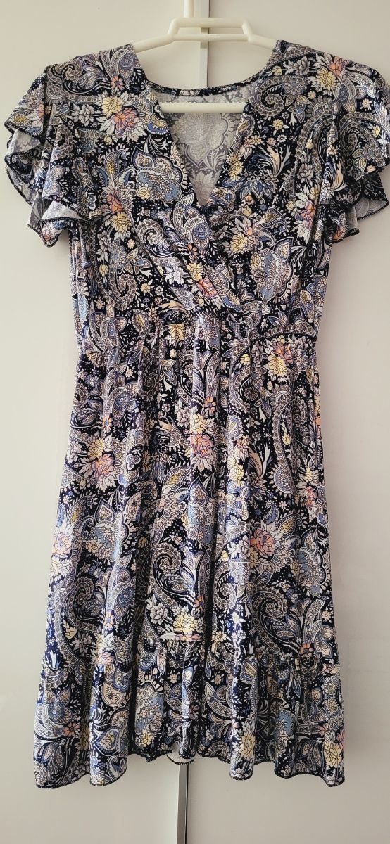 Vestido estampado paisley mujer