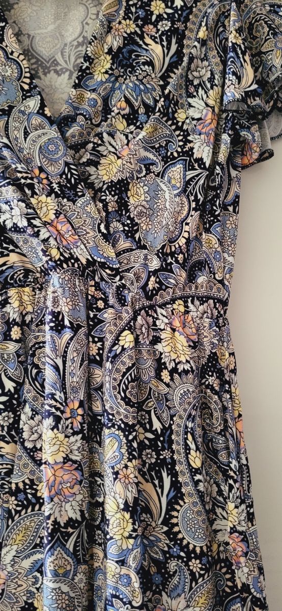 Vestido estampado paisley mujer