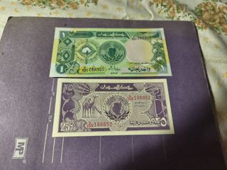 2 Billetes de Sudán sin circular