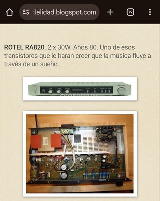 Rotel RA-820 Amplificador Estéreo Integrado