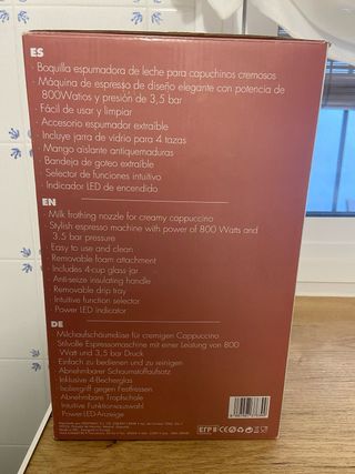 Cafetera Vital Espresso Roja - Un solo uso