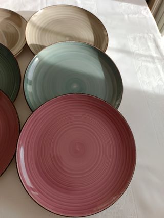 6 Platos Llanos Bidasoa Cerámica