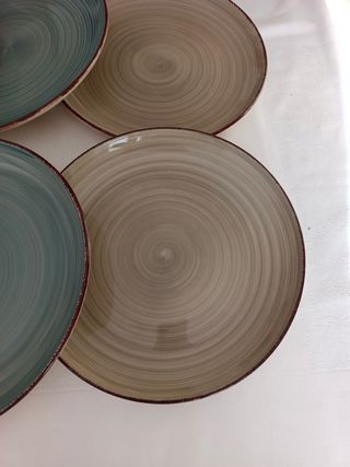 6 Platos Llanos Bidasoa Cerámica