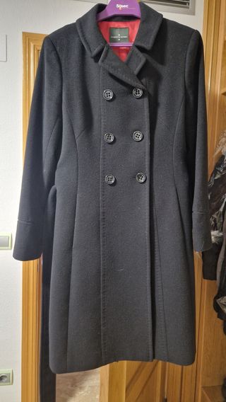 Abrigo Roberto Verino Negro Lana Talla 42