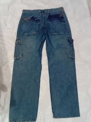 Pantalón Vaquero Cargo Silver Talla 44