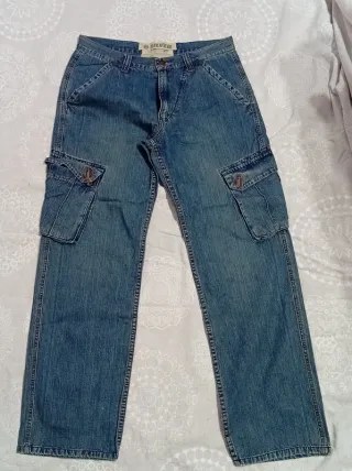 Pantalón Vaquero Cargo Silver Talla 44
