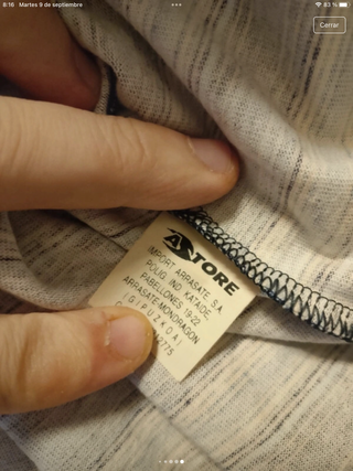 Camiseta Astore Rayas Azules Talla L vintage