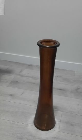 Jarrón Cristal Marrón Alto 55cm