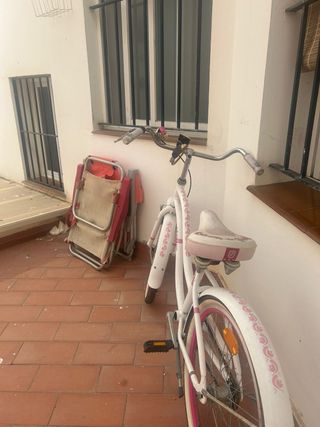 Bicicleta Le Grand Blanca y Rosa