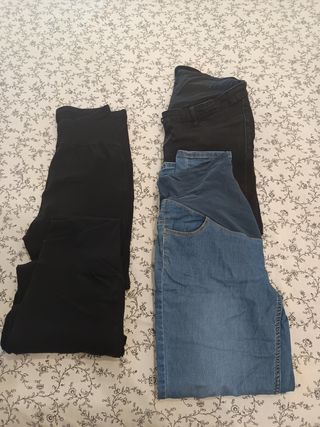 Pantalones Premamá Negros y Vaqueros
